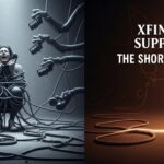 Split screen hyperrealistic pencil drawing. Left: A person tangled in a chaotic web of telephone cords and robotic arms holding phones. Right: The same person holding a single glowing phone, speaking calmly to a helpful human agent.